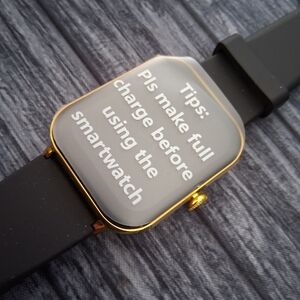 Sleek Black and Gold Smartwatch